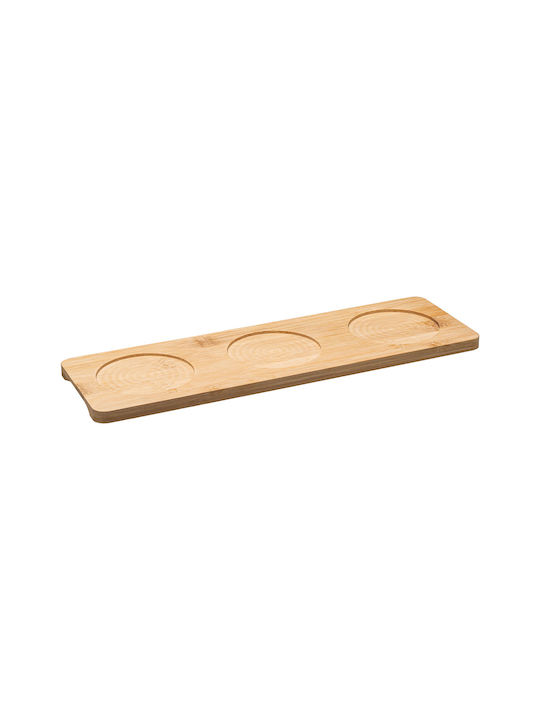 Ceramic Dessert Divided Serving Tray with 3 Slots White Floral White 31x10x10cm 3pcs