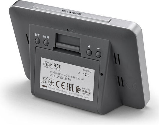 First Austria FA-2461-6-WI Drahtlos Wetterstation Digital Weiß