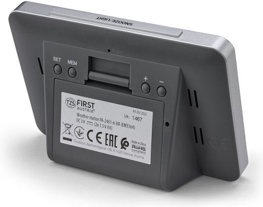 First Austria FA-2461-6-BA Wireless Digital Weather Station Black