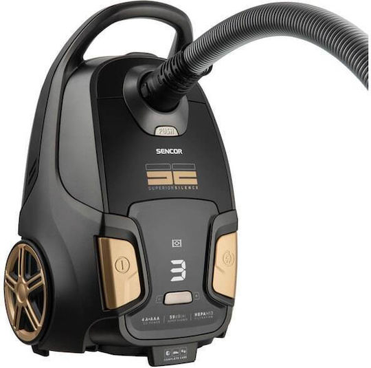 Sencor SVC 9300BK Ηλεκτρική Σκούπα 600W με Σακούλα 4lt Μαύρη