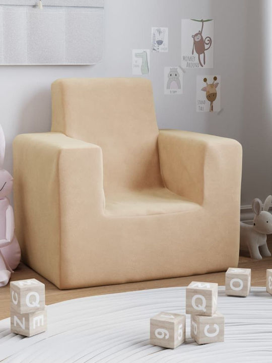 Sessel mit Armlehnen Beige 52x39x50cm 1Stück
