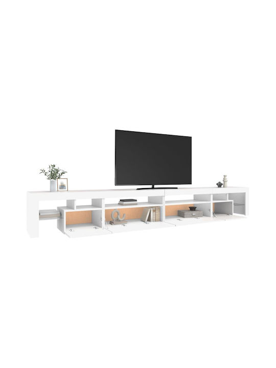 TV-Ständer mit LED-Beleuchtung Weiß M290xT36.5xH40cm