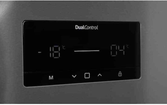 Sharp Combină frigorifică 331lt Total NoFrost Î186xL59.5xA65cm. Inox SJ-BA31DHXIE