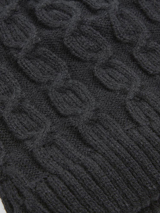 Verde Beanie Männer Beanie mit Strickmuster in Schwarz Farbe