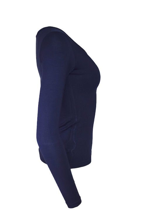 Lingerie Long Sleeve Bodysuit Navy Blue