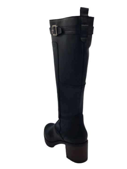 Anatomic Leather Women's Boots with Zipper Rosy1 Black ROSY1