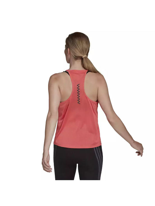 Adidas Parley Run Fast Women's Athletic Blouse Sleeveless Orange