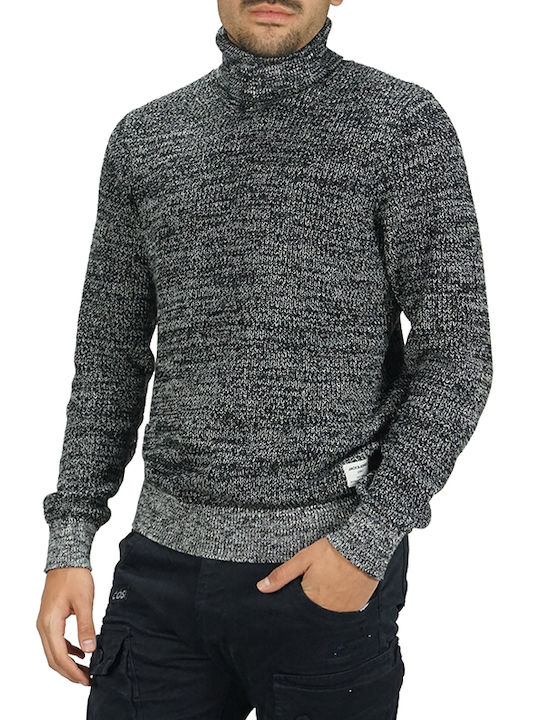 Jack & Jones Herren Langarm-Pullover Rollkragen Schwarz