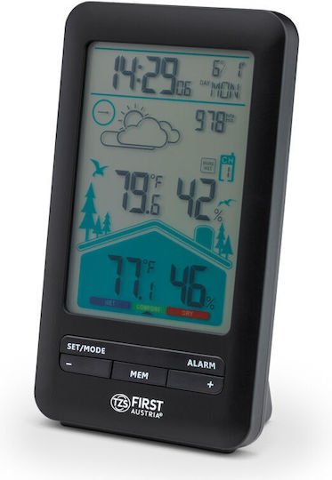 First Austria FA-2461-7 Wireless Digital Weather Station Wall Mounted Black