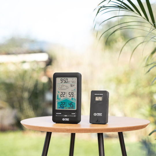 First Austria FA-2461-7 Wireless Digital Weather Station Wall Mounted Black