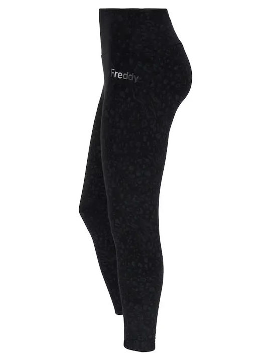 Women's Cropped Everyday Legging High Waisted Fleece Lining Black