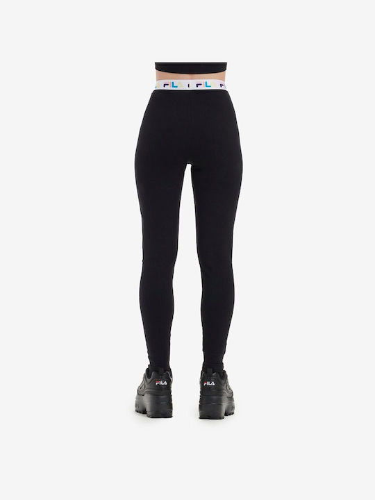 Fila Frauen Lang Leggings Hochgeschnitten Schwarz