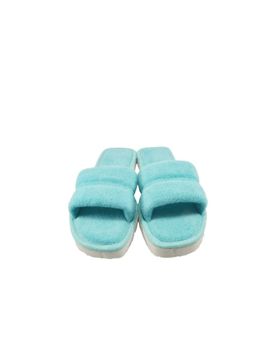 Shoelover Terry Women's Slipper In Turquoise Colour