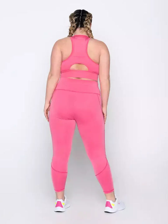 This Way Women's Cropped Legging High Waisted Fuchsia