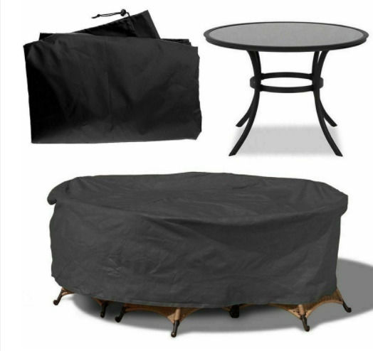 Waterproof Dining Table Cover 230x230x110cm in Black Color