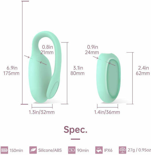 Magic Motion Fitcute Kegel Rejuve Δονητής Egg με Απομακρυσμένο Έλεγχο 23cm Teal