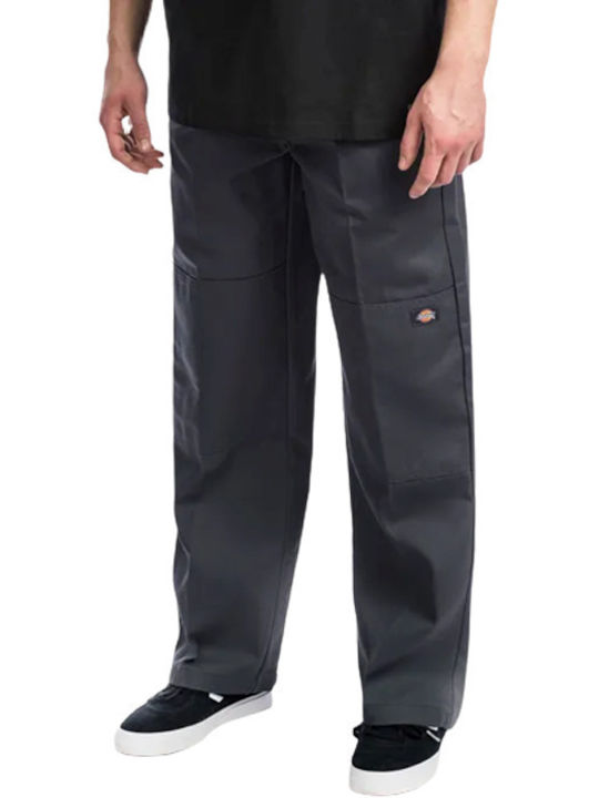 Double Knee Trousers in Loose Fit Charcoal Grey