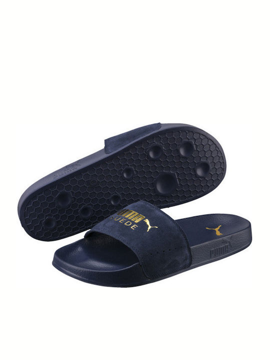 Leadcat Suede Herren Slides Blau