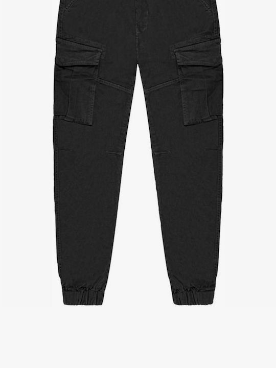 Double CCP-25A Pantaloni pentru bărbați Cargo Elastice Negru