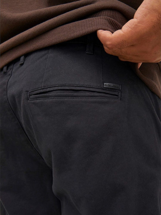 Trousers Chino Elastic in Slim Fit Black