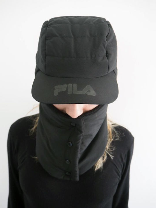 Quilted Puffer Balaclava Beanie Full Face Beanie in Black color