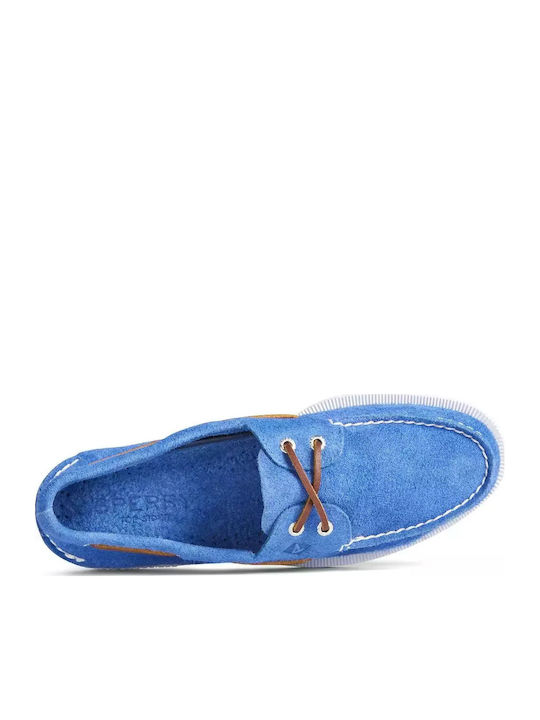 STS24215 Men's Suede Boat Shoes Blue