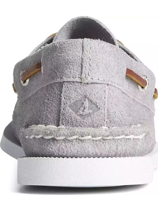 Men's Suede Boat Shoes Gray