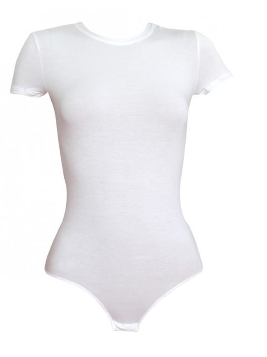 Primo Wear Short Sleeve Bodysuit L240 White