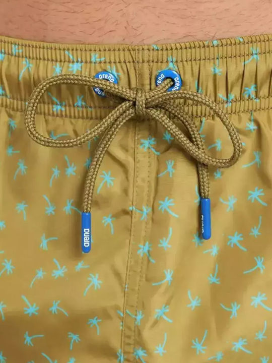 Herren Badebekleidung Shorts Khaki Blumen