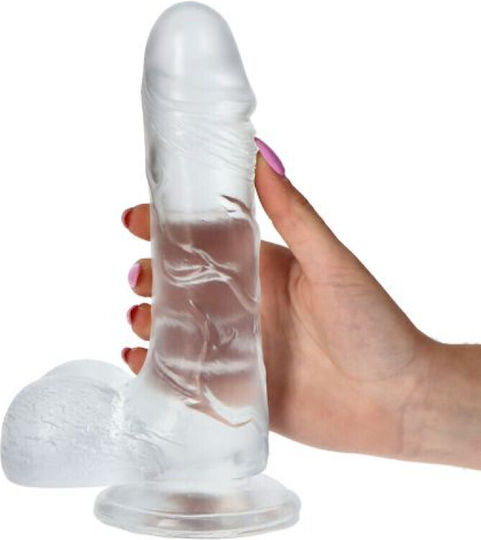 Toyz4lovers Real Реалистично дилдо с Топки и Вендуза Прозрачен 20.5см