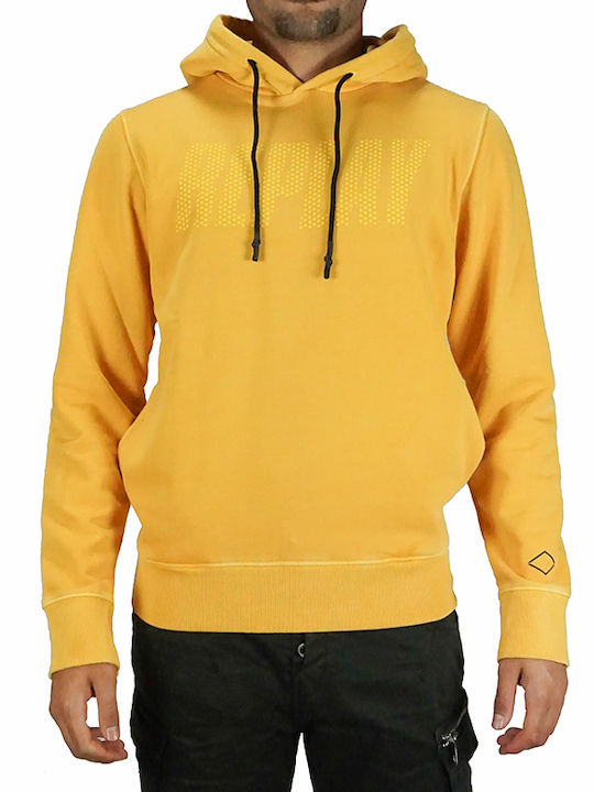 Replay Herren Sweatshirt mit Kapuze und Taschen Pale Aviator