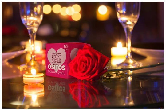 Osito & Co Ερωτικό Βρώσιμο Δώρο Gummy Bears With Alcohol 15% Strawberry & Gin Flavor 70gr