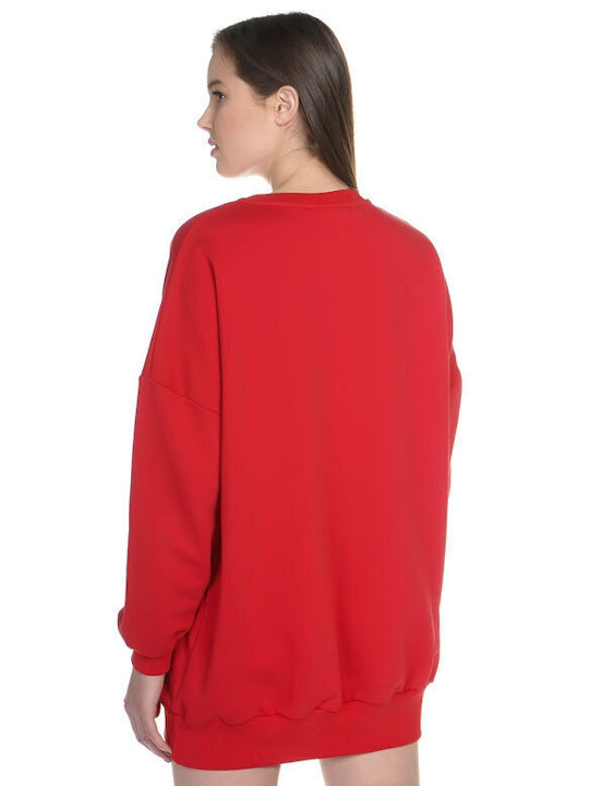 Kendall + Kylie Women's Long Sweatshirt Bloody Red