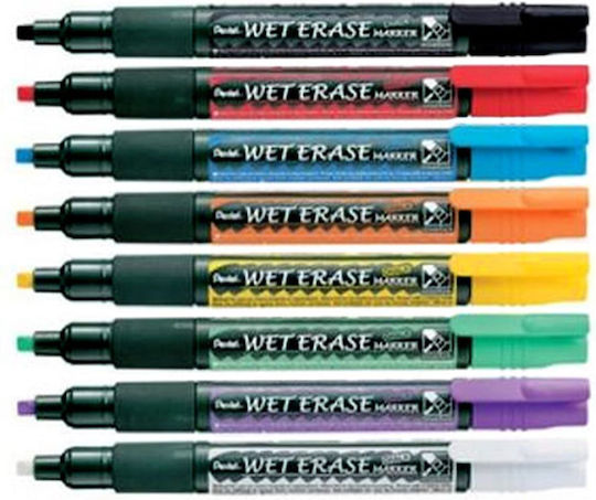 Pentel Wet Erase Chalk Marker Set Markers Purple Blackboard Liquid Chalk for Glass Violet 1.5-4mm 12pcs