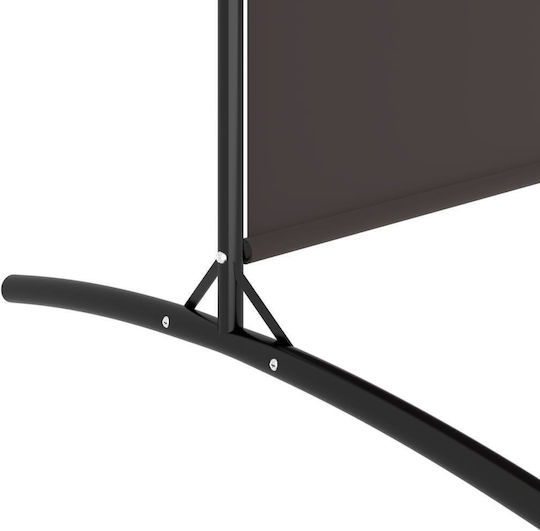 vidaXL Dekorativer Raumteiler Stoff mit 4 Paneelen Coffee 346x180cm