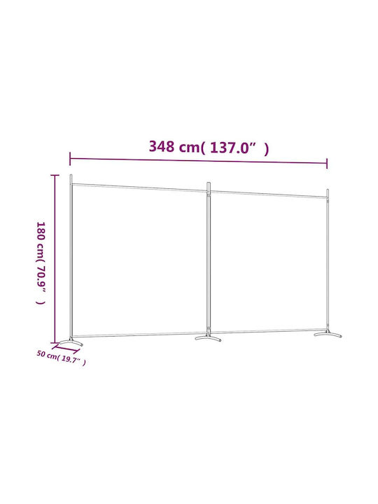 vidaXL Διακοσμητικό Παραβάν Υφασμάτινο 348x180cm