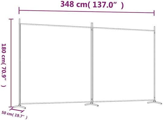 vidaXL Separatoare De Cameră Din Țesătură 348x180cm
