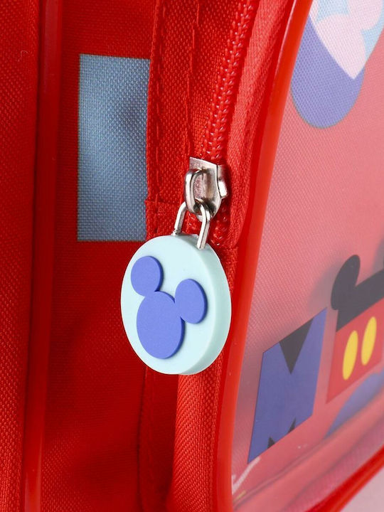 Mickey Mouse Clubhouse Mickey Mouse Σχολική Τσάντα Πλάτης Δημοτικού Κόκκινη