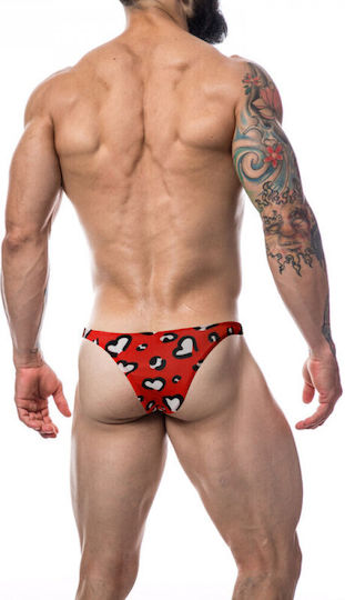 Cut4Men Brazilian Brief Herren Sexy Slip Herzen Red