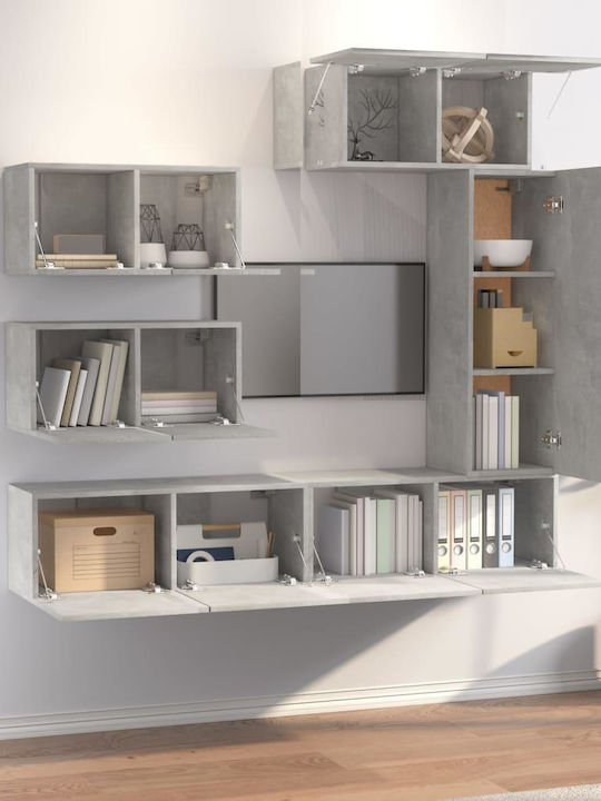 Wohnzimmer TV-Einheit Gray L80xB30xH150cm