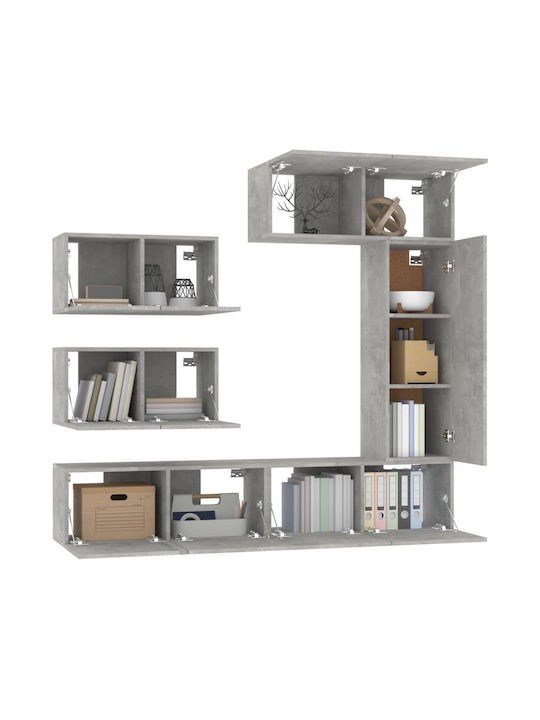 Wohnzimmer TV-Einheit Gray L80xB30xH150cm