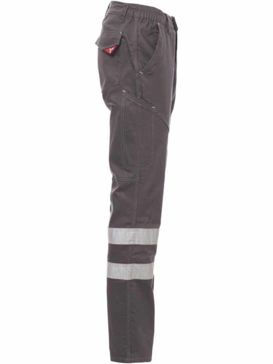 Payper Worker Reflex Reflective Work Trousers Gray made of Cotton