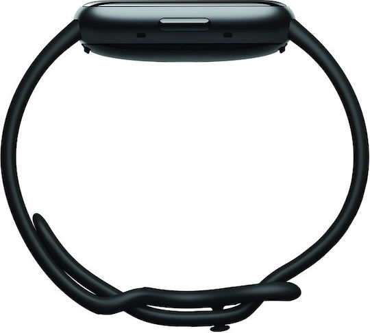 Fitbit Versa 4 Aluminium 41mm Αδιάβροχο Smartwatch με Παλμογράφο (Μαύρο)