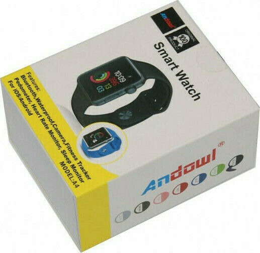 Andowl A4 Smartwatch με SIM και Παλμογράφο (Μαύρο)