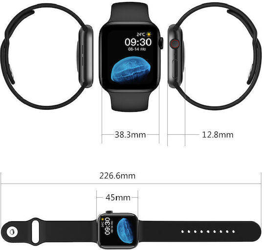 HW22 44mm Smartwatch with Heart Rate Monitor (Pink)