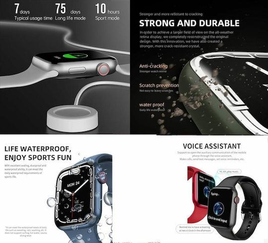 NO.1 N78 Smartwatch με Παλμογράφο (Μαύρο)