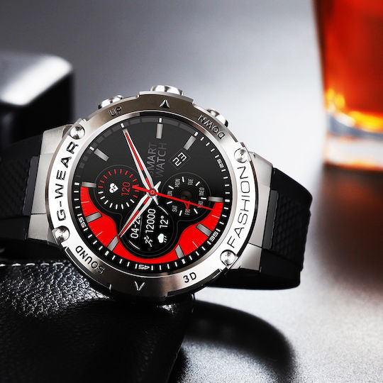 Microwear K28H Смартчасовник с Пулсомер (Blue Case / Blue Silicone Strap)