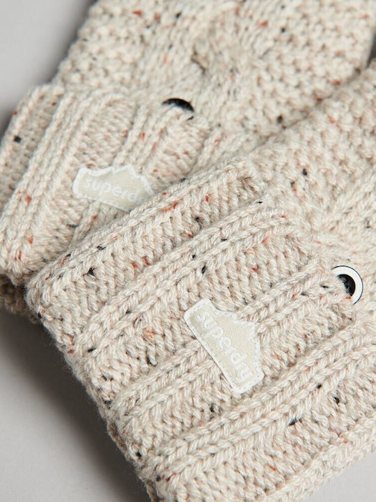 Oatmeal Tweed Wolle Handschuhe