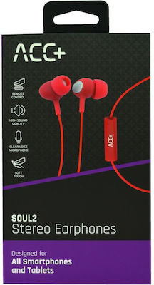 ACC+ Soul In-ear Handsfree με Βύσμα 3.5mm Κόκκινο