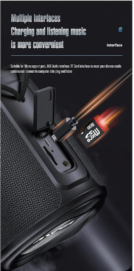 Awei Y310 Waterproof Bluetooth Speaker 10W with Battery Life up to 12 hours Black